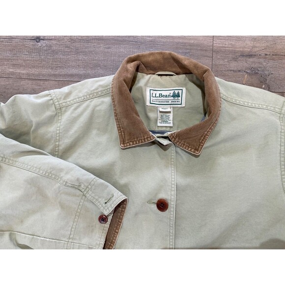 Vintage LL Bean Jacket Womens 2X Chore Barn Coat Corduroy Collar Fall Casual - Picture 2 of 10